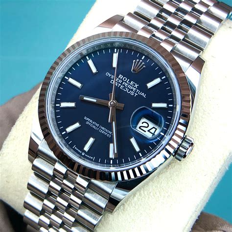 rolex datejust blau lünette|rolex datejust blue dial 36mm.